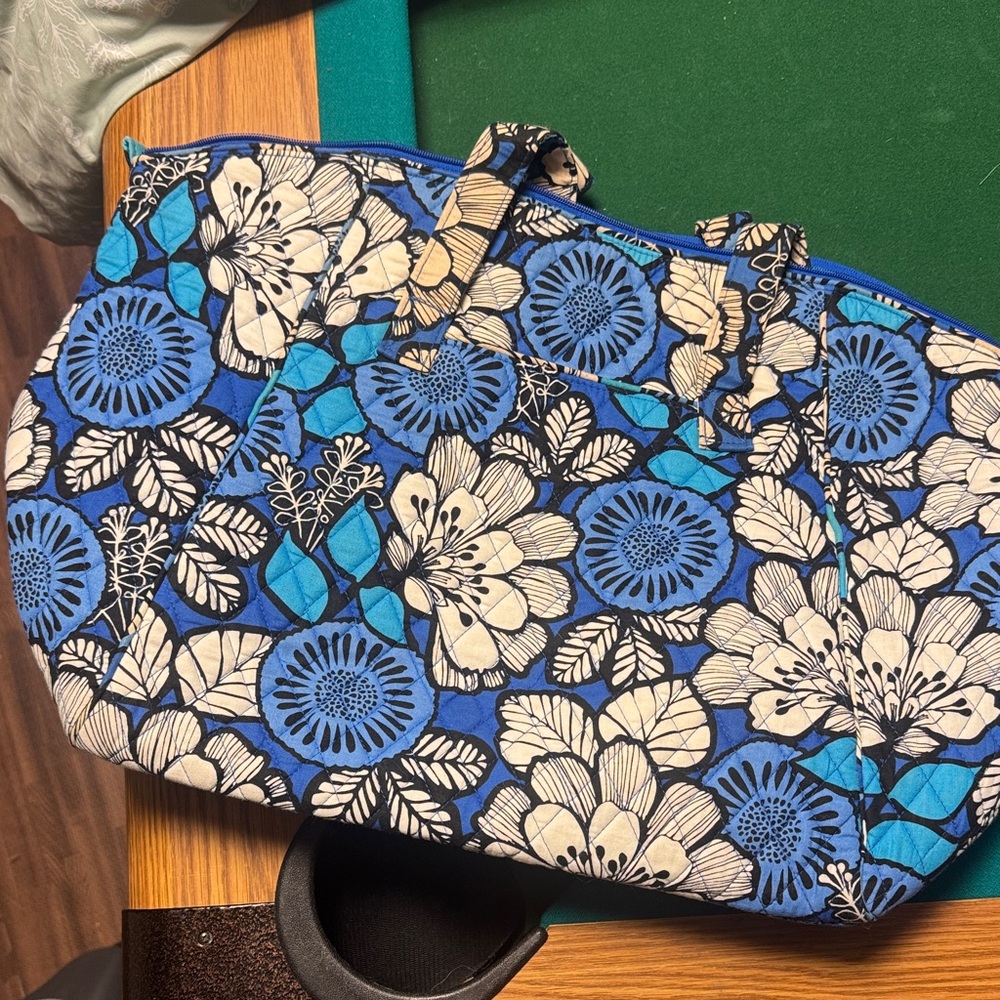 Vera Bradley Blue and Black Patterned Tote